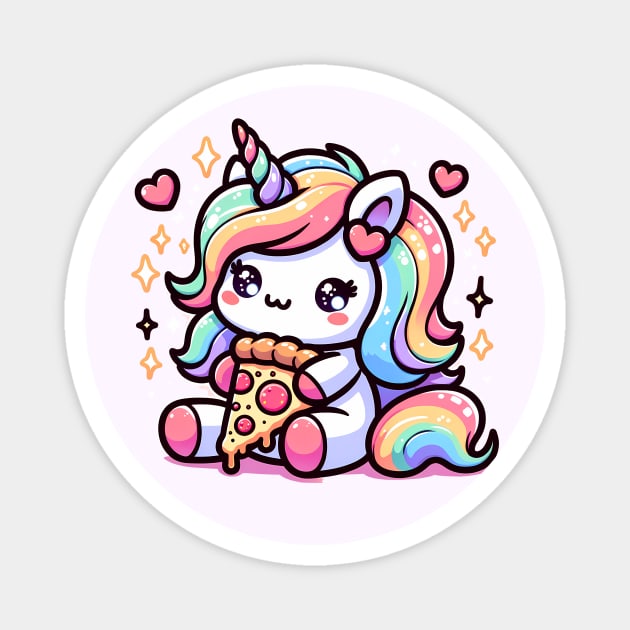 Pizza Unicorn Lover, Love Eating Pizza Magnet by logiamerch